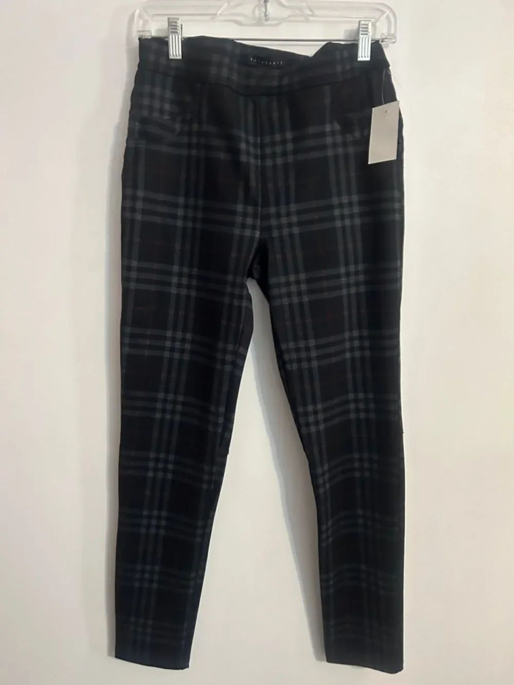 Sanctuary Plaid Black & Gray Ponte Leggings